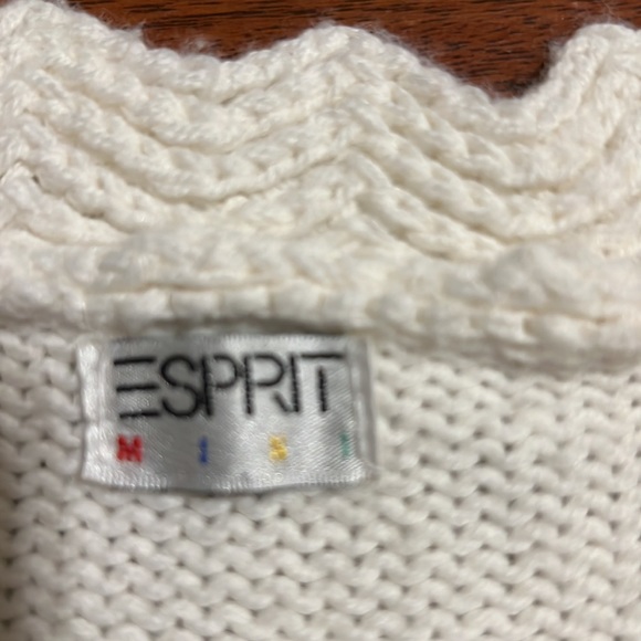 ESPRIT MINI Cardigan Argyle Button Up knit Pastel Long Sleeve Juniors XS to S ? - Picture 7 of 12